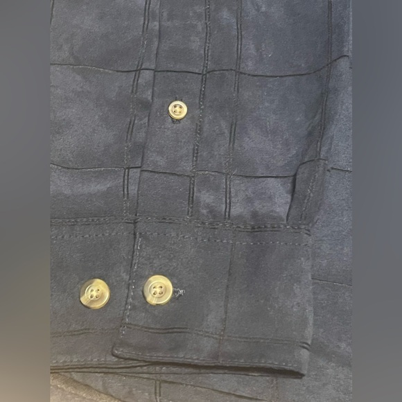 Knightsbridge Men’s Big & Tall Navy Blue Sueded Casual Button Up Shirt Size 4X - Picture 6 of 10